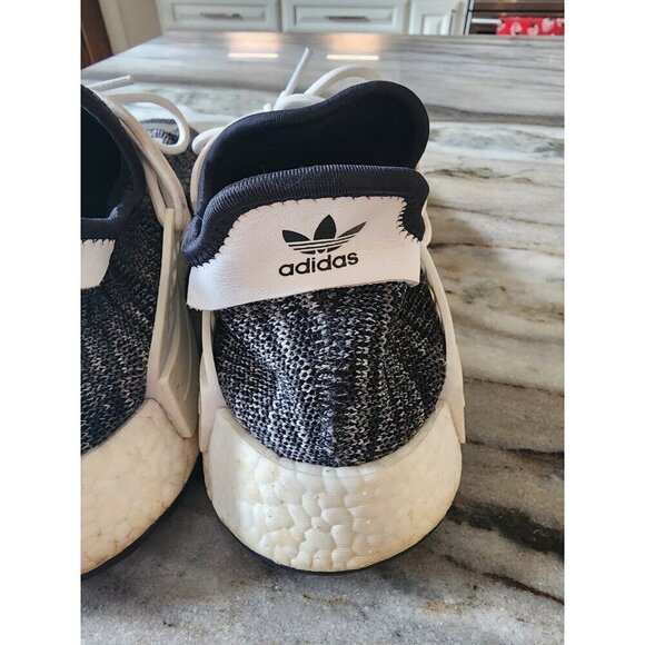Size 12.5 Adidas Pharrell x NMD Human Race Trail Oreo Sneakers Moon Clouds - Picture 4 of 12
